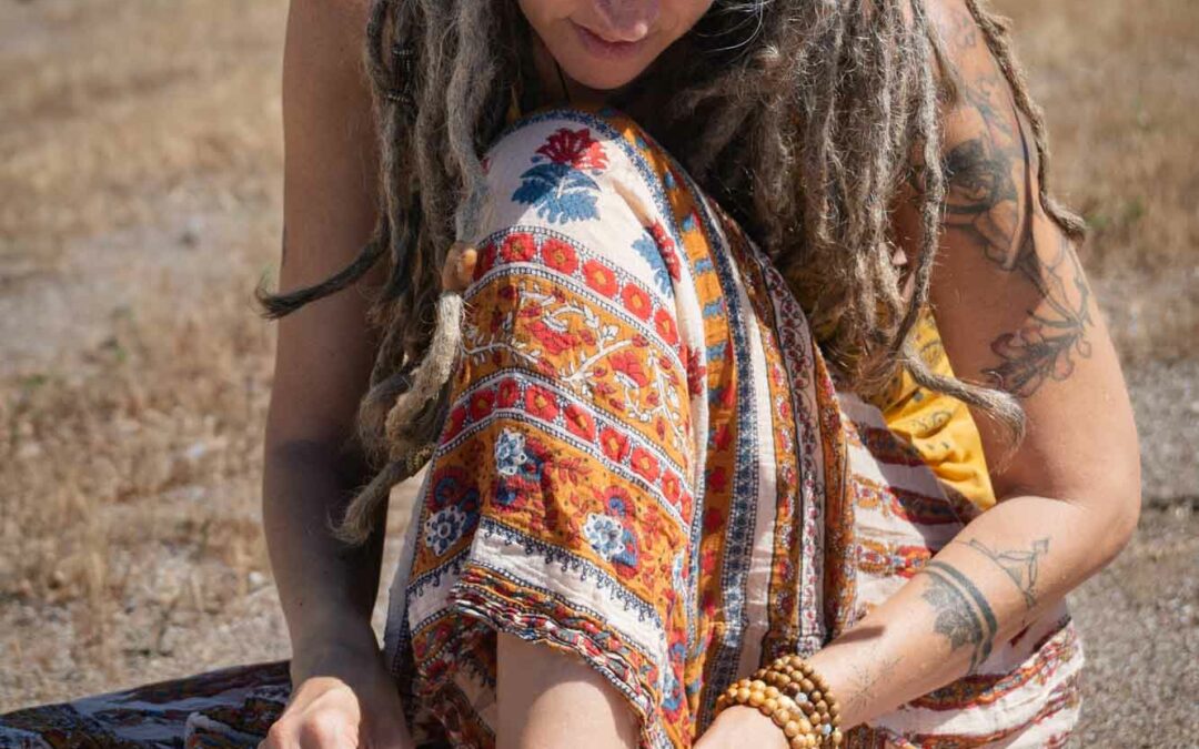Fußkettchen Hippie Style mit vielen Glöckchen Farbe Türkisfarben