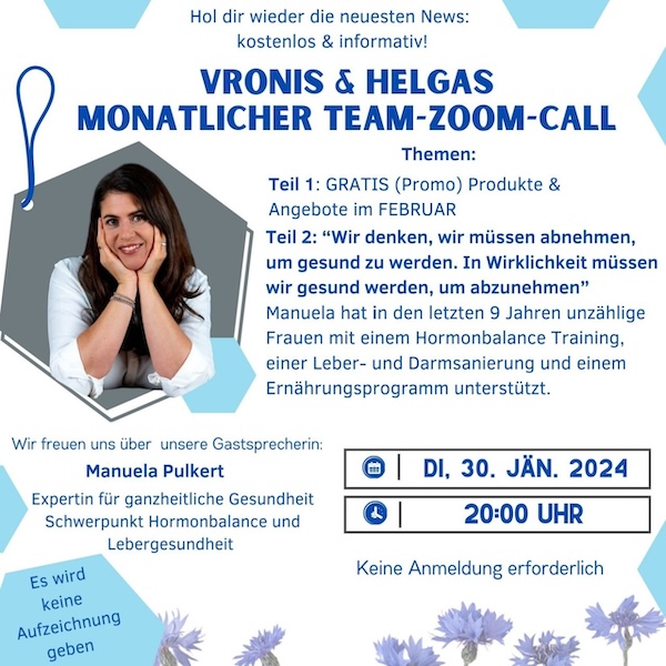 Internes Zoom Meeting Promocall mit Helga Schlager und Vroni Auer