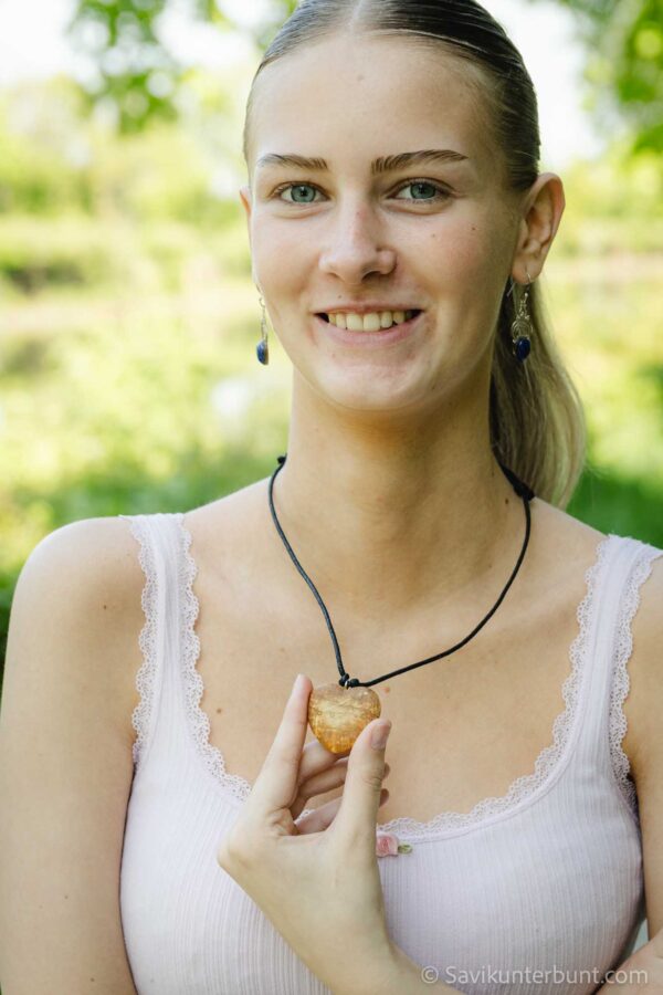 Hippie Halskette mit Palo Santo Herz Anhänger
