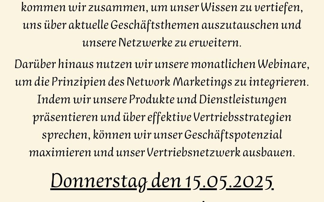 Business Webinar – Offener Business Austausch