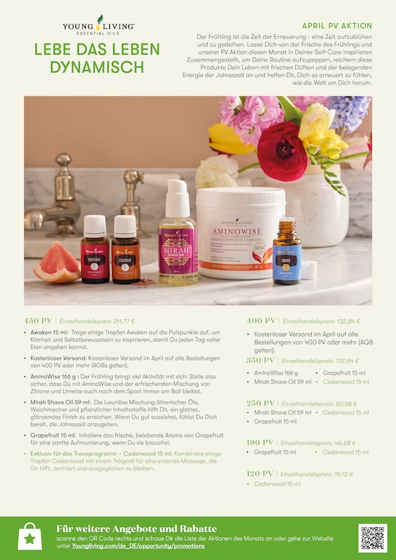 Young Living Promo April 2025 - Lebe das Leben dynamisch