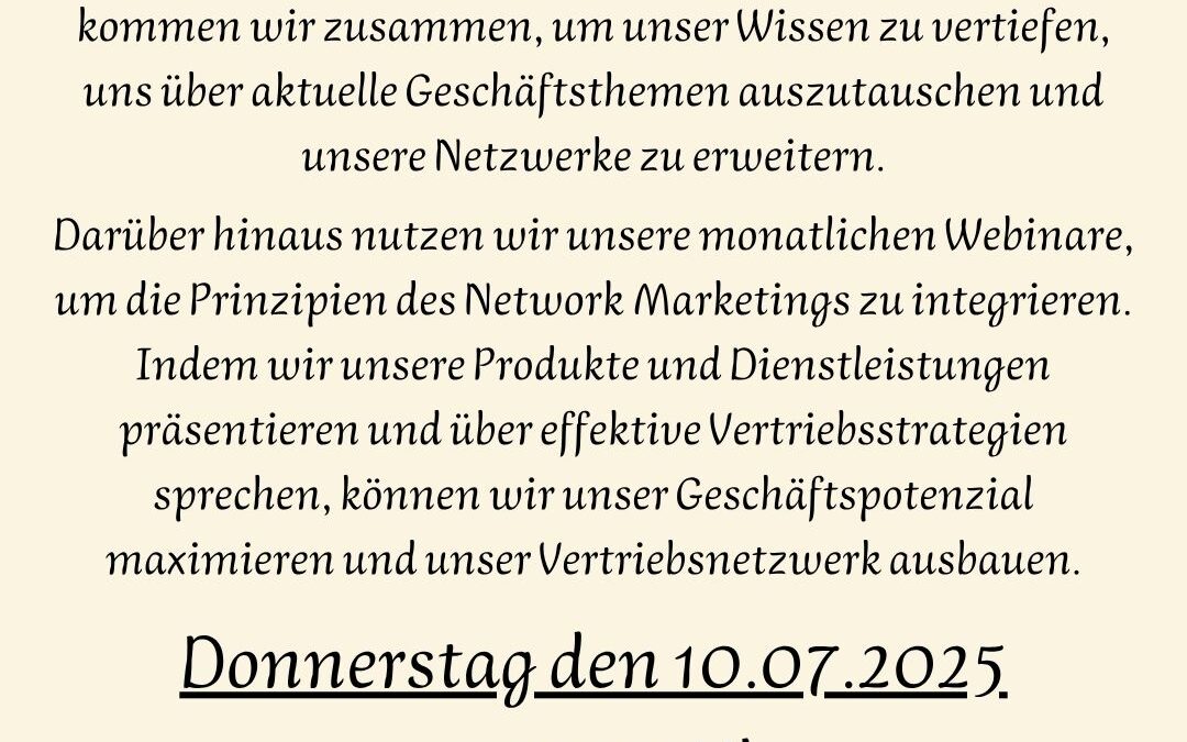 Business Webinar – Offener Business Austausch